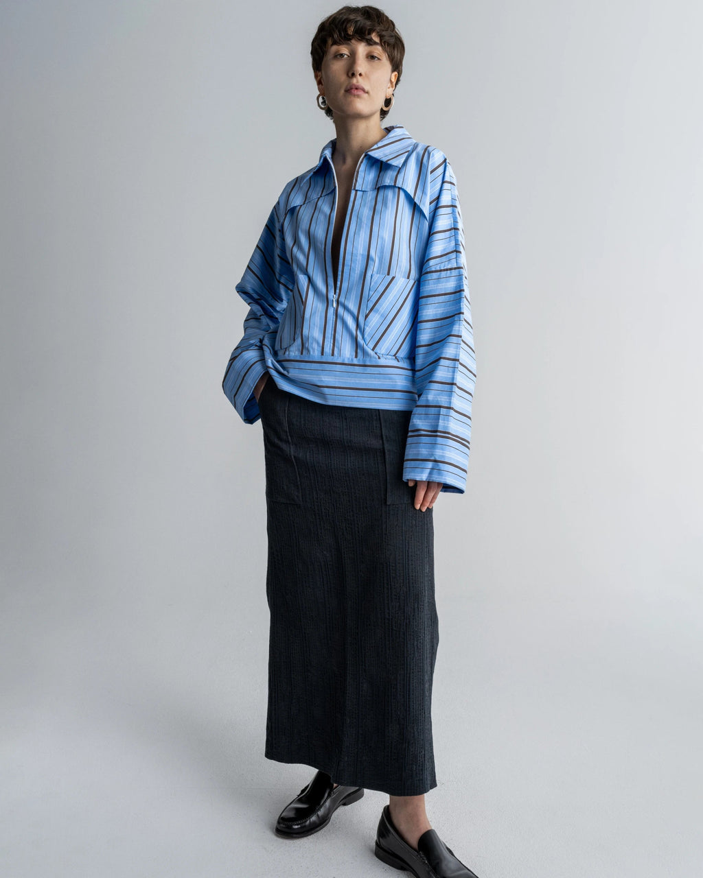DRAPED MIDI SKIRT - WILLIAM FAN
